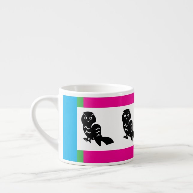Xícara De Espresso Multicolor Owl Espresso Mug (Esquerda)