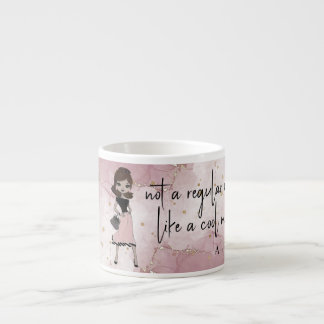 Xícara De Espresso Na moda Chic | Mãe personalizada cor-de-rosa mármo
