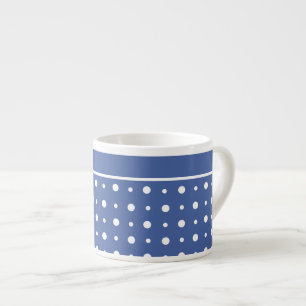 Xícara De Espresso Na moda Espresso Café Mug, Bolinhas Azuis Escuras
