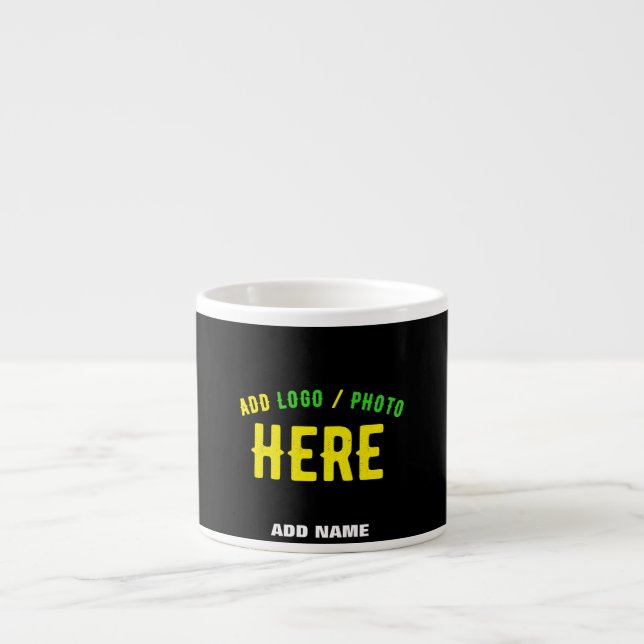 XÍCARA DE ESPRESSO NA MODA MODERNO PERSONALIZÁVEL NEGRO VERIFICADO CO (Frente)