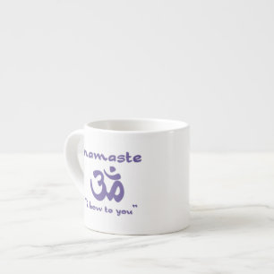 Xícara De Espresso Namaste - Eu arco a você (em roxo)