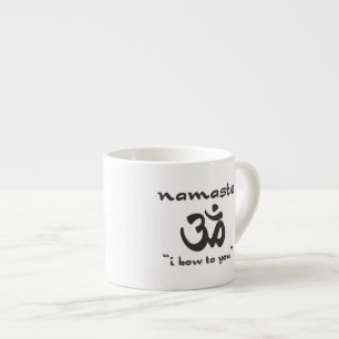 Xícara De Espresso Namaste - I bow to you (in black)