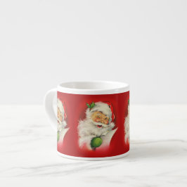 Xícara De Espresso Natais vintages Santa Claus