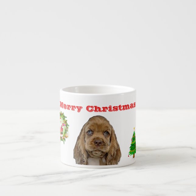 Xícara De Espresso Natal dos animais (Frente)