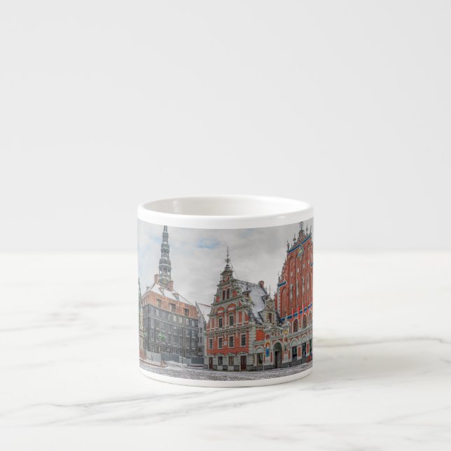 Xícara De Espresso Natal em Riga Letônia (Frente)