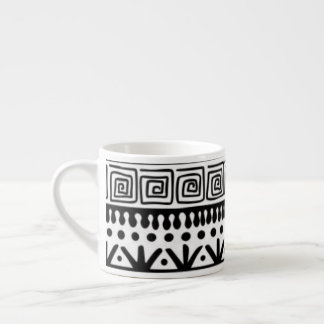 Xícara De Espresso Native American Southwest Black White Modern Boho