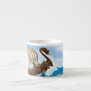 Xícara De Espresso Navio de Viking