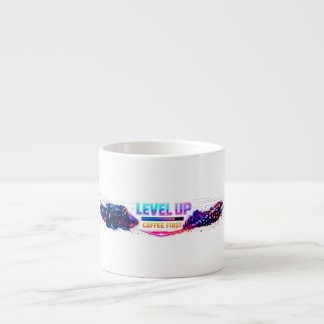 Xícara De Espresso Neon Gamer Wrap Coffee Mug 🎮 | LEVEL UP Coffee Fi