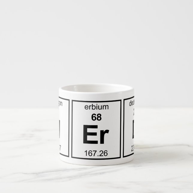 Xícara De Espresso Nerd Mesa periódica (Frente)