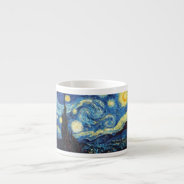 Xícara De Espresso Noite Estrelada - Van Gogh (Frente)