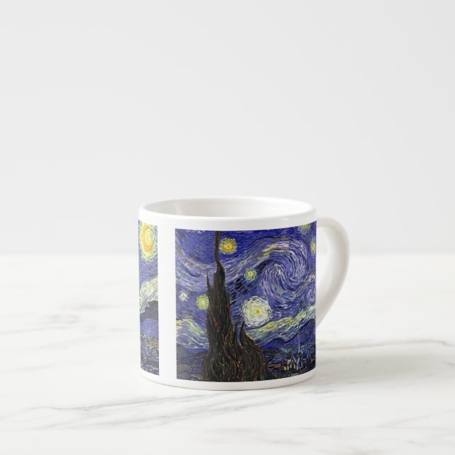Xícara De Espresso Noite Estrelada, Vincent Van Gogh. (Frente Esquerda)
