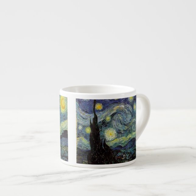 Xícara De Espresso Noite Estrelada, Vincent Van Gogh. (Frente Esquerda)