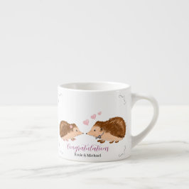 Xícara De Espresso Noivado Hedgehog/ casamento