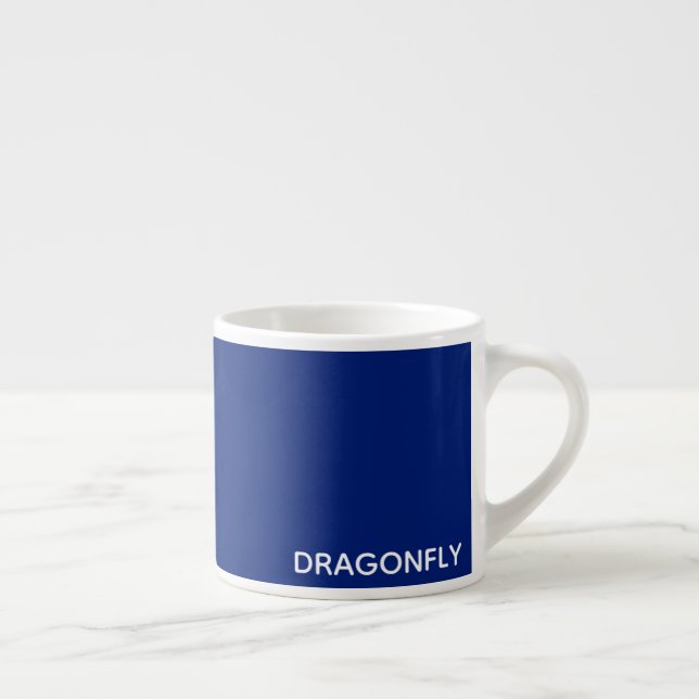 Xícara De Espresso Nome da cor azul do Dragonfly (Direita)