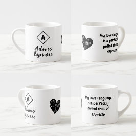 Xícara De Espresso Nome e cotação personalizados, pequena taça de caf