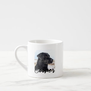 Xícara De Espresso Nome e Foto de Tipografia Moderna Simples do Pet