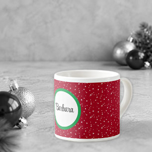 Xícara De Espresso Nome no Copo de Espresso 6oz Estrelas Vermelhas e