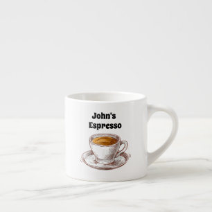 Xícara De Espresso Nome Personalizado da Vintage - Espresso Pequeno e