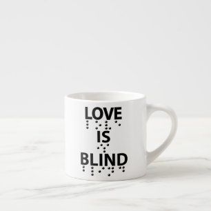 Xícara De Espresso O Amor É Cego Braille