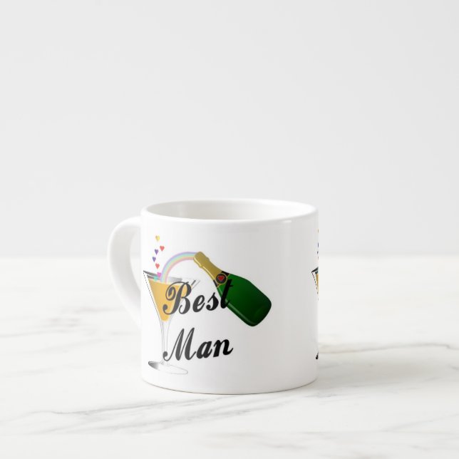 Xícara De Espresso O melhor brinde de Champagne do homem (Frente Esquerda)