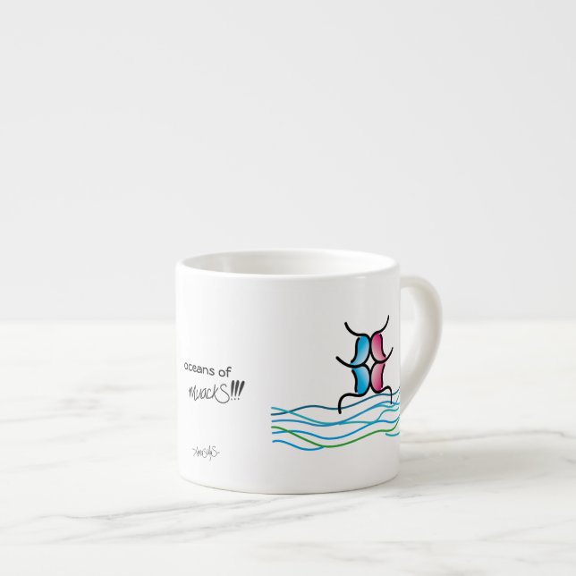 Xícara De Espresso oceanos de muackS!! W/M (Frente Esquerda)