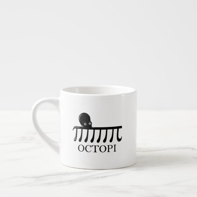 Xícara De Espresso Octopi - Engraçado Pi Octopus Math (Esquerda)