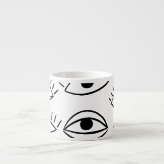 Xícara De Espresso Olho de rabisco, padrão criativo e uniforme.