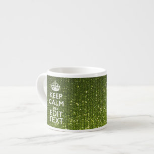 Xícara De Espresso Olive Green Keep Calm Have Your Text
