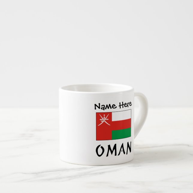 Xícara De Espresso Oman Imani Flag Personalizado (Frente Esquerda)