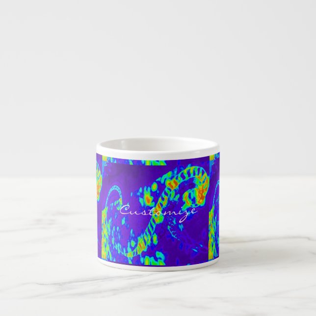 Xícara De Espresso ondas onduladas Thunder_Cove azul/verde (Frente)