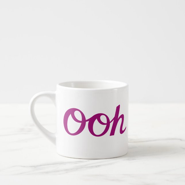 Xícara De Espresso Ooh La La Script Magenta (Esquerda)