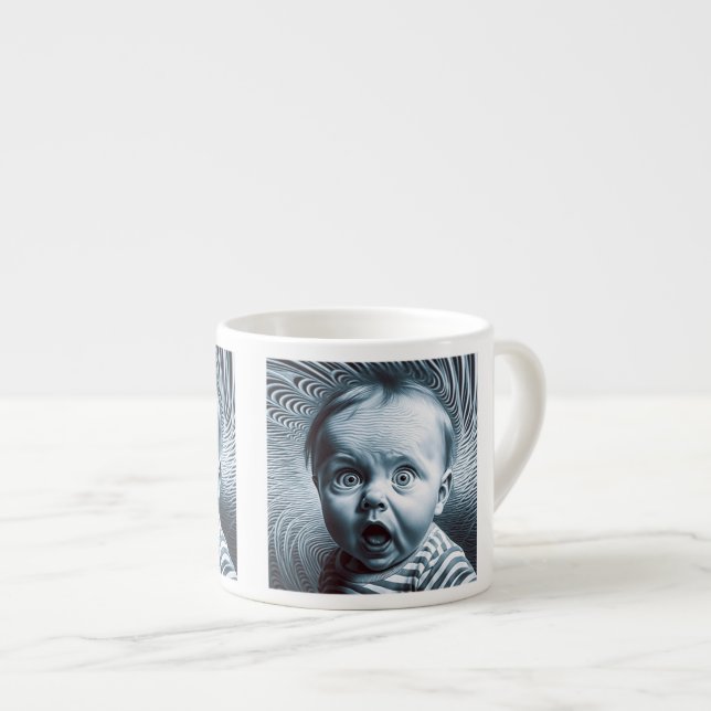 Xícara De Espresso Op Art Baby Espresso Mug (Frente Esquerda)
