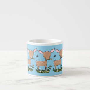 Xícara De Espresso Óptica de desenho animado de veado de bebê feliz