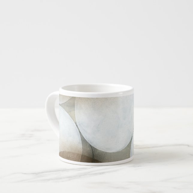 Xícara De Espresso Orbos brancos e Círculos castanhos (Frente Esquerda)