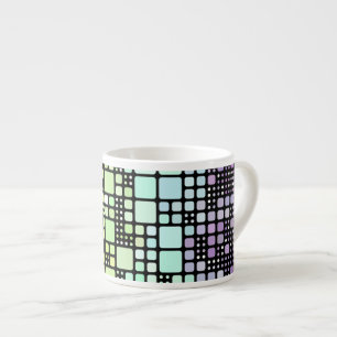 Xícara De Espresso Orgulho Neurogênero Geométrico Groovy Funky Retro