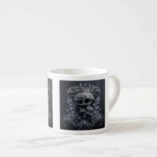 Xícara De Espresso Ornamentado Crânio Espresso Mug