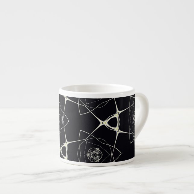 Xícara De Espresso Ornamento Dourado (Frente Esquerda)