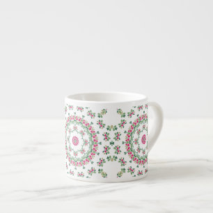 Xícara De Espresso Ornamento floral