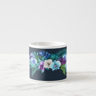 Xícara De Espresso Orquídeas da meia-noite havaianas Espresso Mug