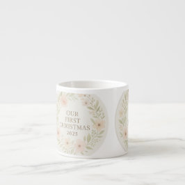 Xícara De Espresso Our First Christmas 2025 Mug – Cute Holiday Keepsa