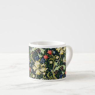 Xícara De Espresso Ouro Lily Vintage Padrão Floral William Morris