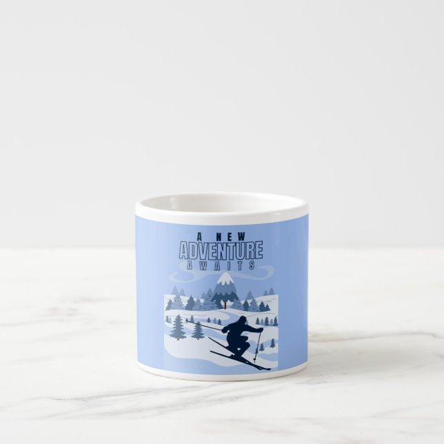 Xícara De Espresso Outdoor Aventura no inverno (Frente)