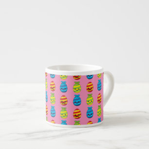 Xícara De Espresso Ovos de Páscoa de Kawaii com fitas