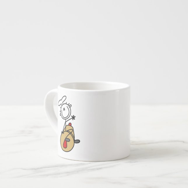 Xícara De Espresso Padeiro Com Rolo (Frente Esquerda)