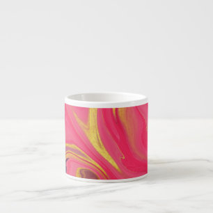 Xícara De Espresso padrão abstrato rosa
