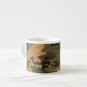 Xícara De Espresso Padrão de camuflagem verde vintage 2020