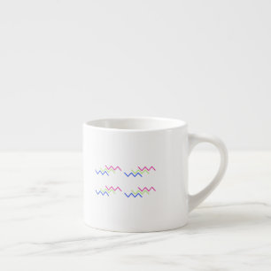 Xícara De Espresso Padrão de Energia Zigzag Vibrante