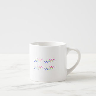 Xícara De Espresso Padrão de Energia Zigzag Vibrante