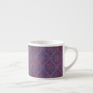 Xícara De Espresso Padrão de Flores Roxas