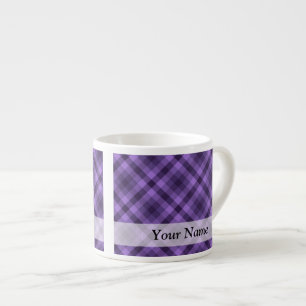 Xícara De Espresso Padrão de gingham roxo